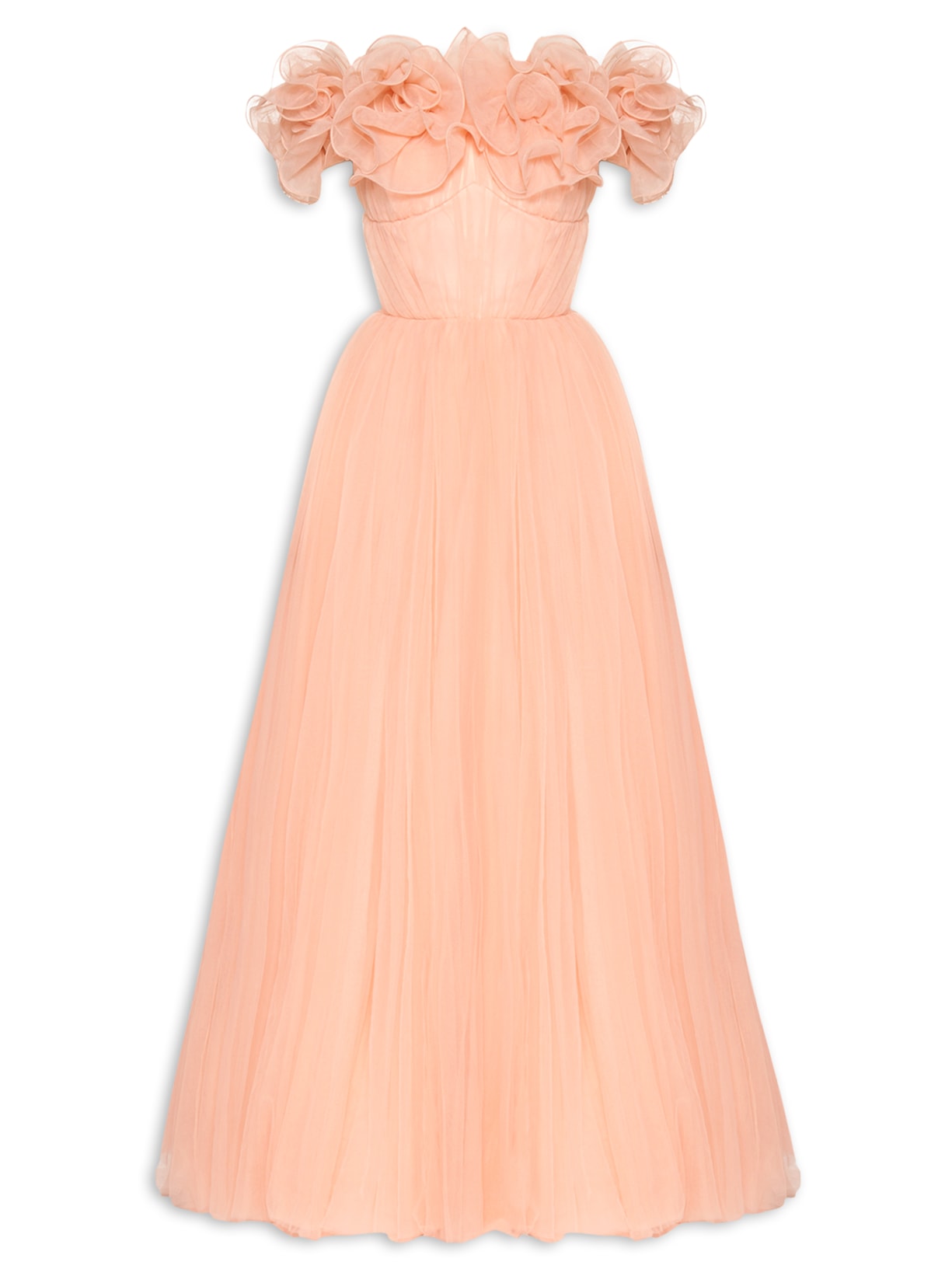 Vestido Longo Thassia Flores - Rosa