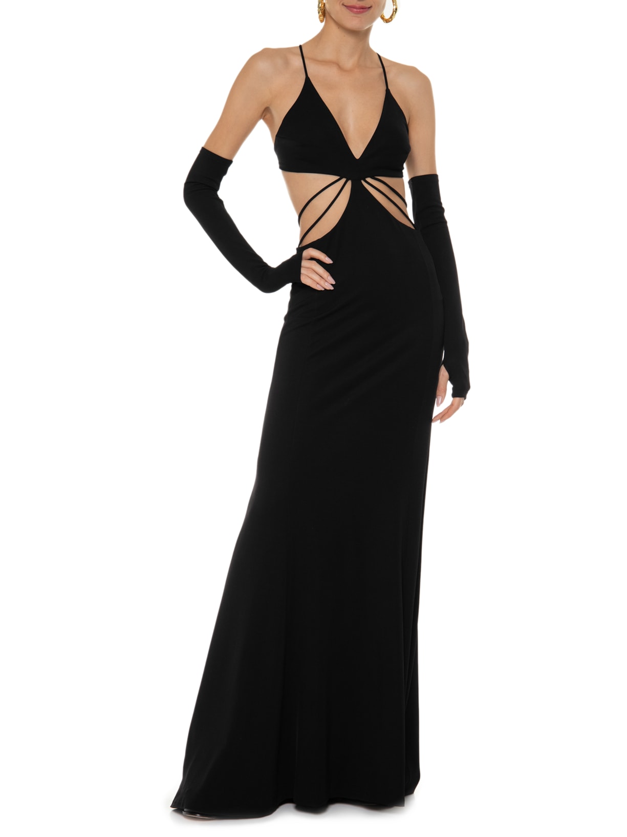 Vestido Longo Tires Preto Niini