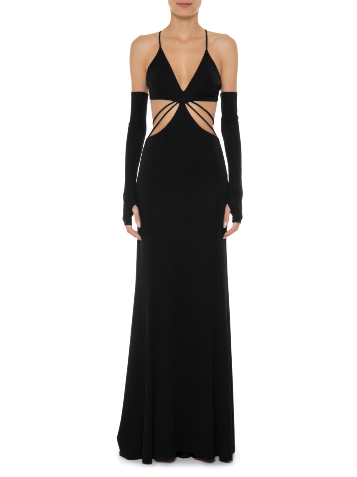 Vestido Longo Tires Preto Niini
