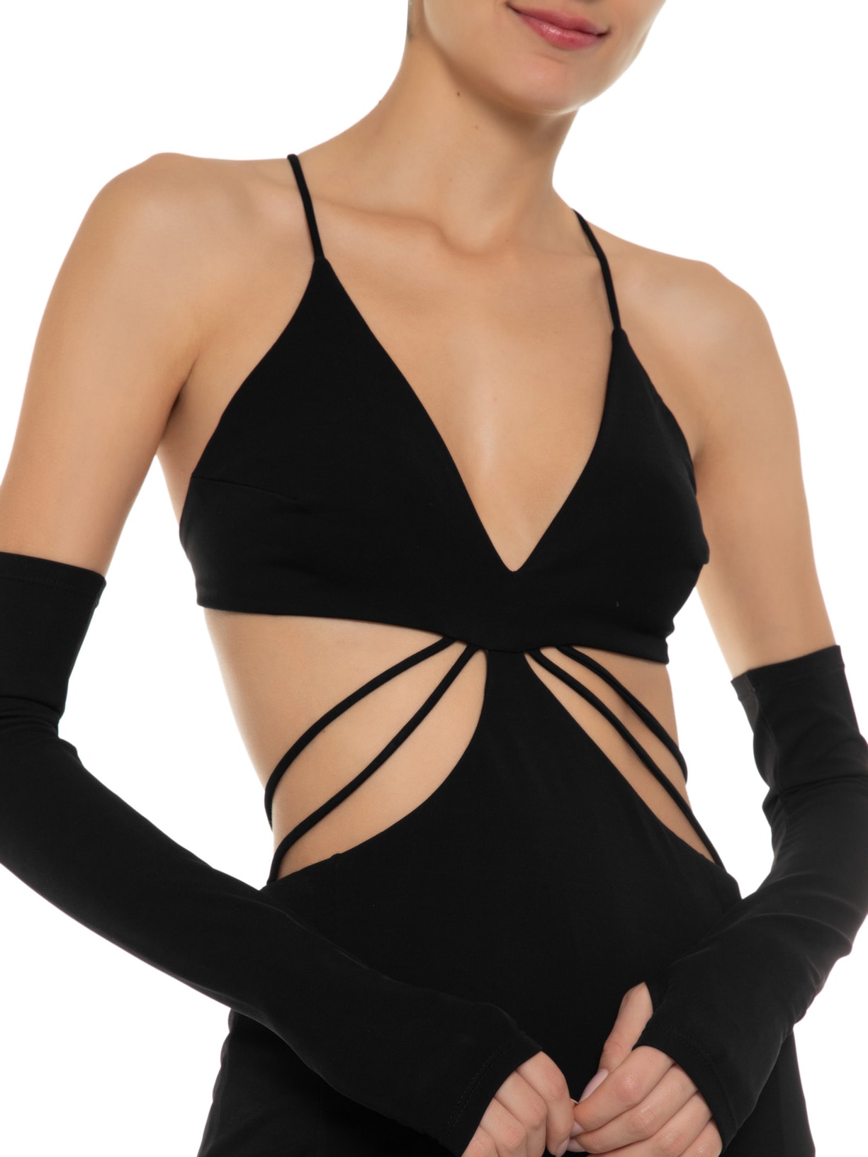 Vestido Longo Tires Preto Niini