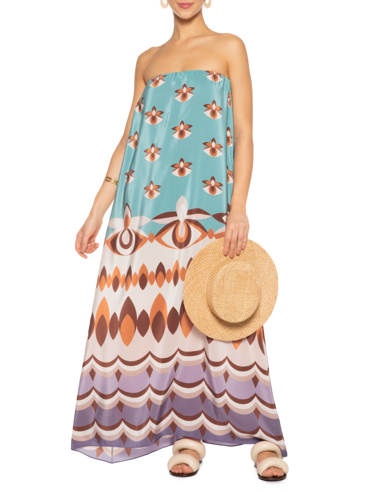 Vestido Longo Tomara Que Caia Azul Adriana Degreas