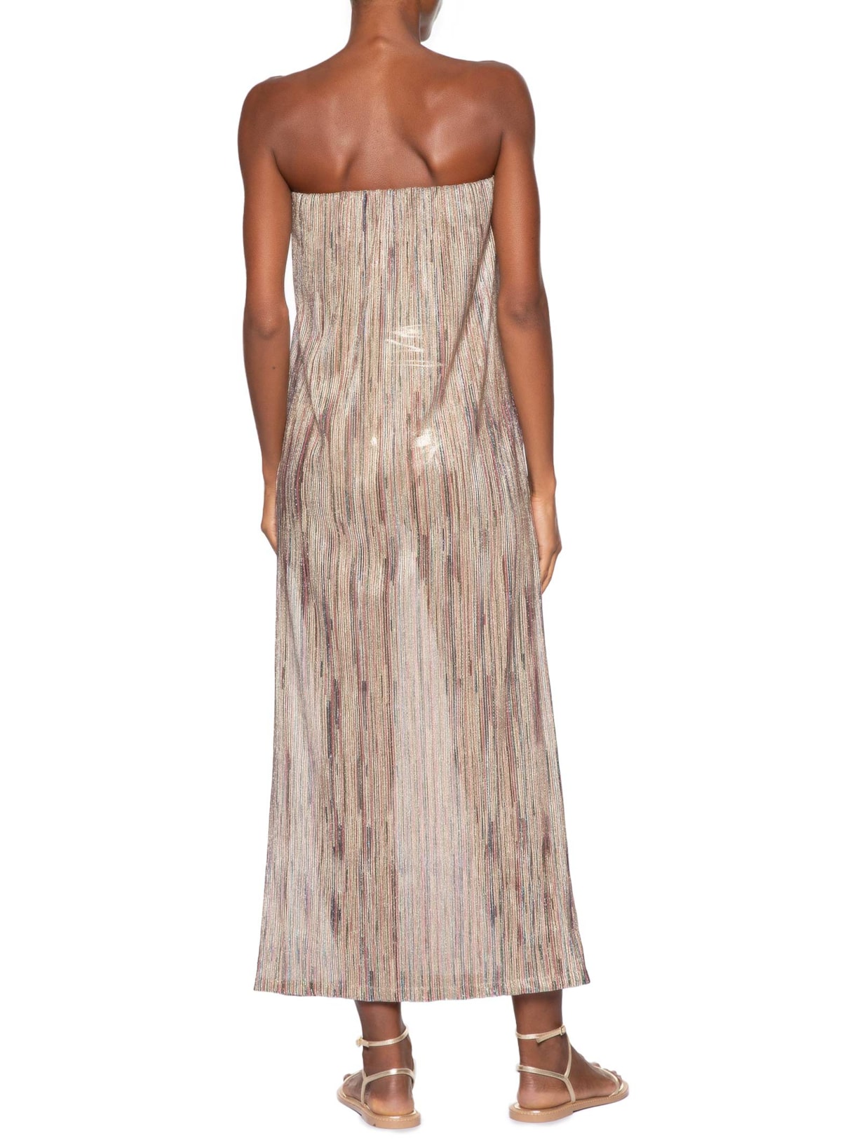 Vestido Longo Tomara Que Caia Detalhe Cinza Adriana Degreas