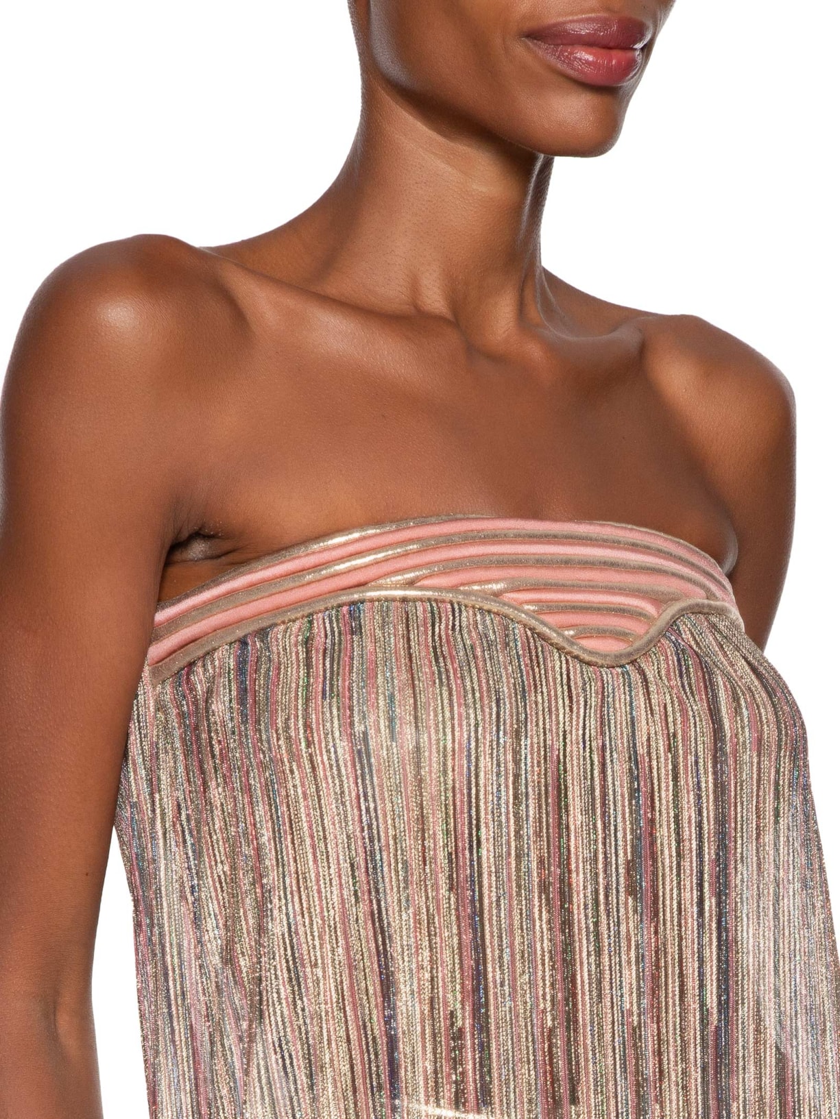 Vestido Longo Tomara Que Caia Detalhe Cinza Adriana Degreas