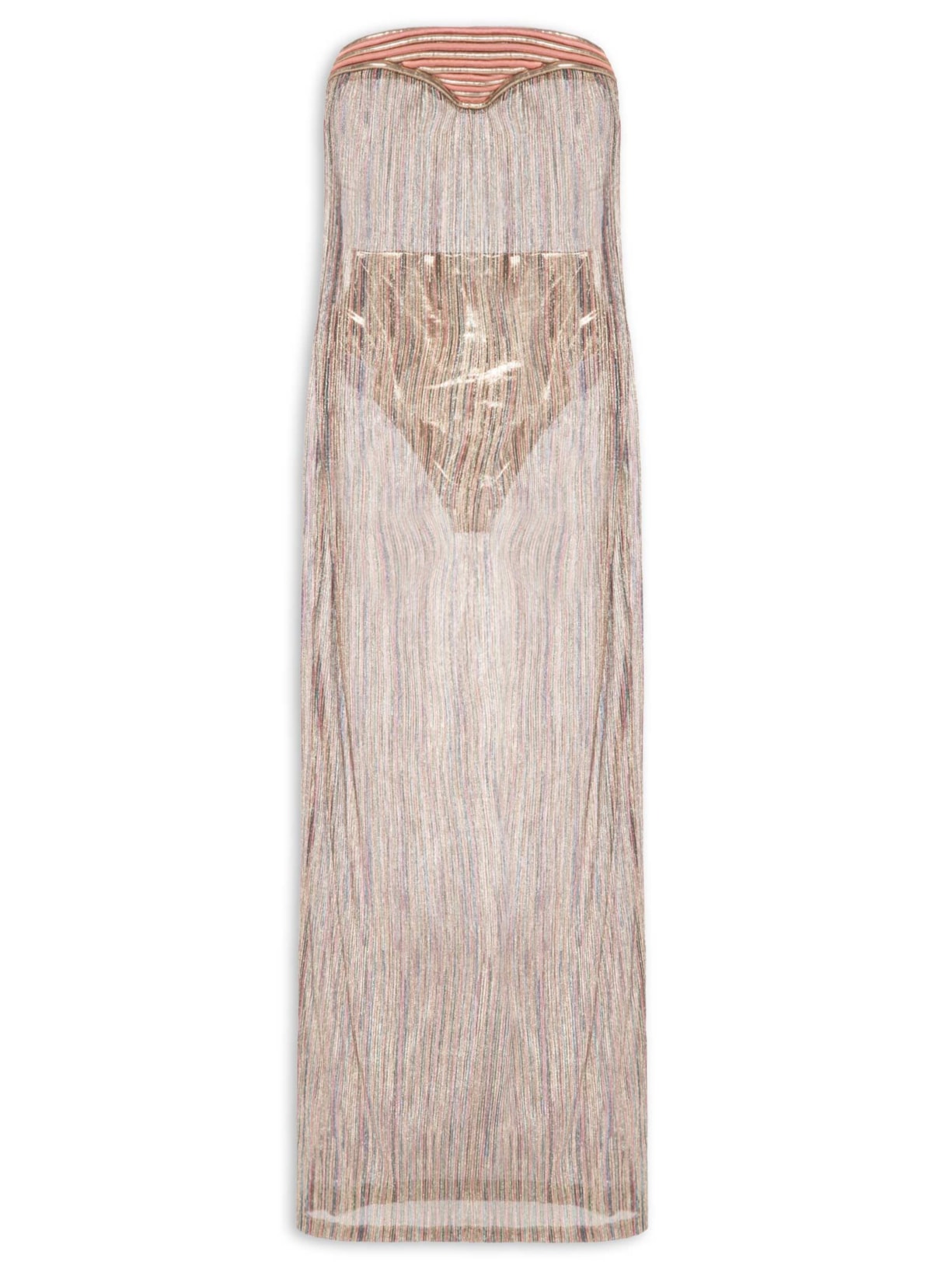 Vestido Longo Tomara Que Caia Detalhe - Cinza