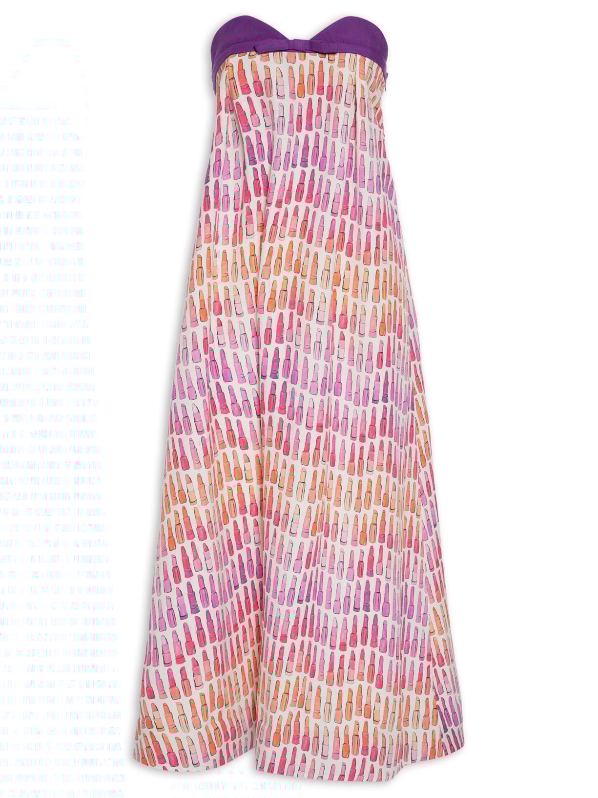 Vestido Longo Tomara Que Caia Lipstick - Off White