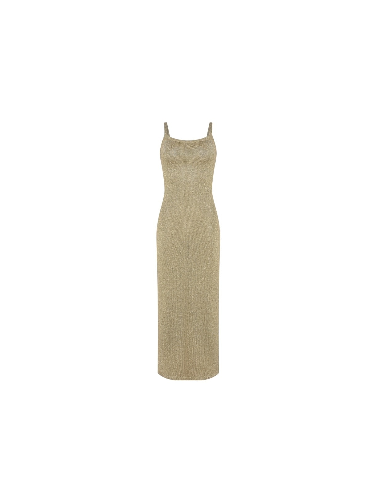 Vestido Longo Trico Thalassa Dourado Shop Ginger