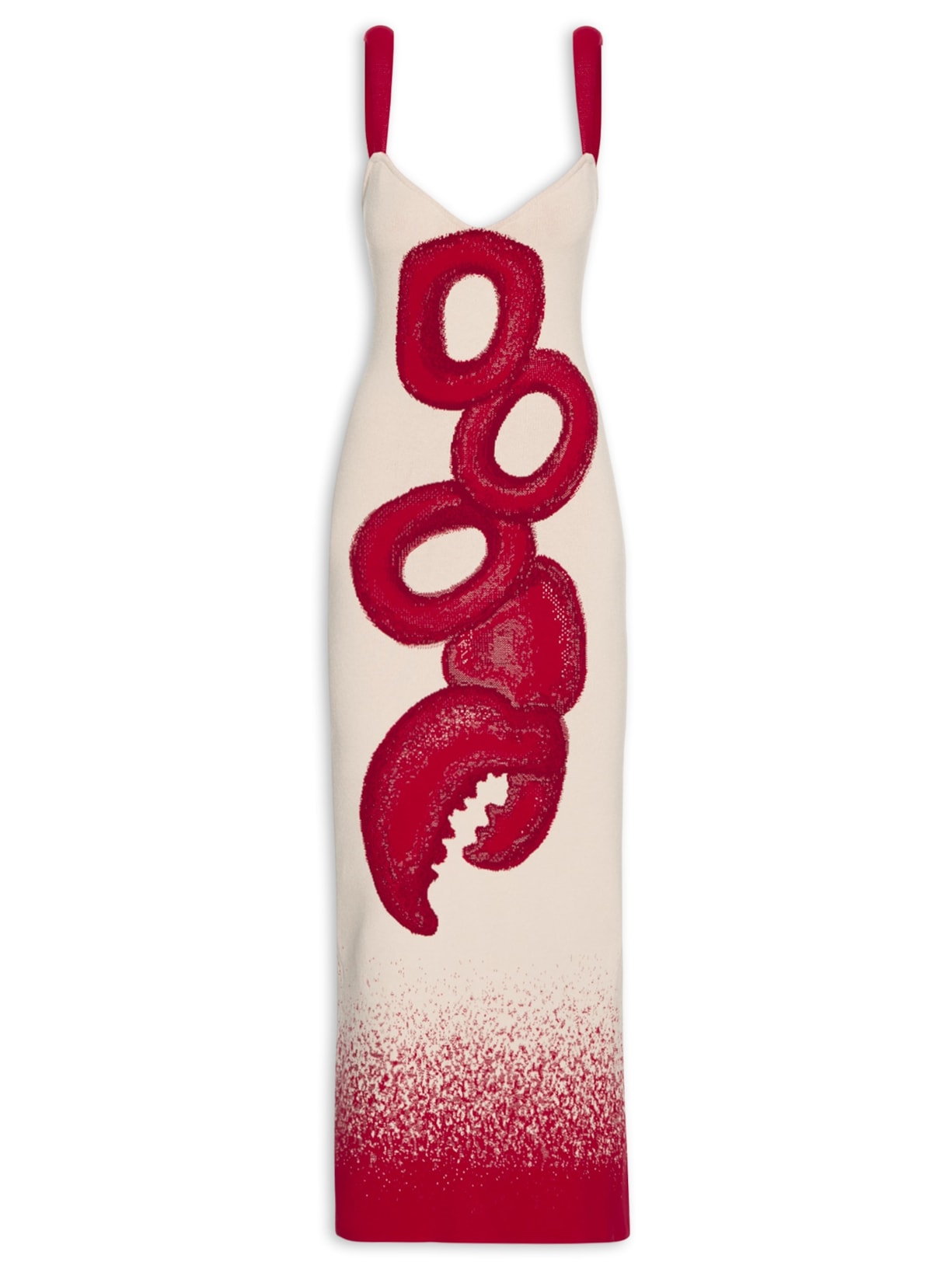 Vestido Longo Tricot Lobster - Vermelho