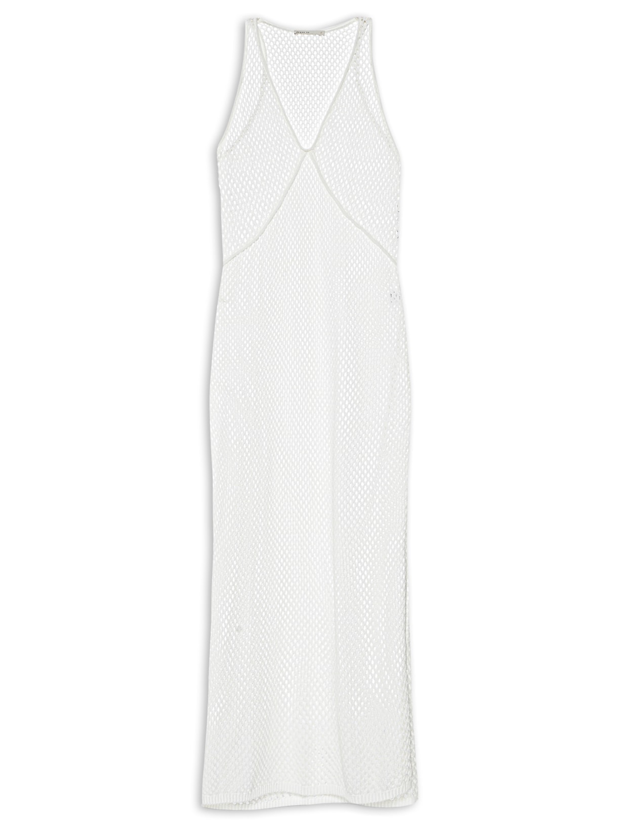 Vestido Longo Tricot Praia - Branco