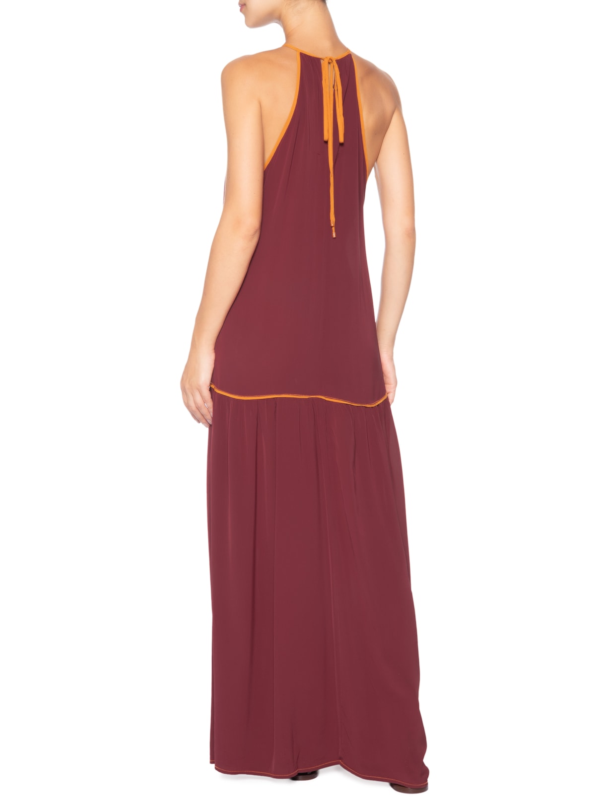 Vestido Longo Trio Color Vermelho Animale