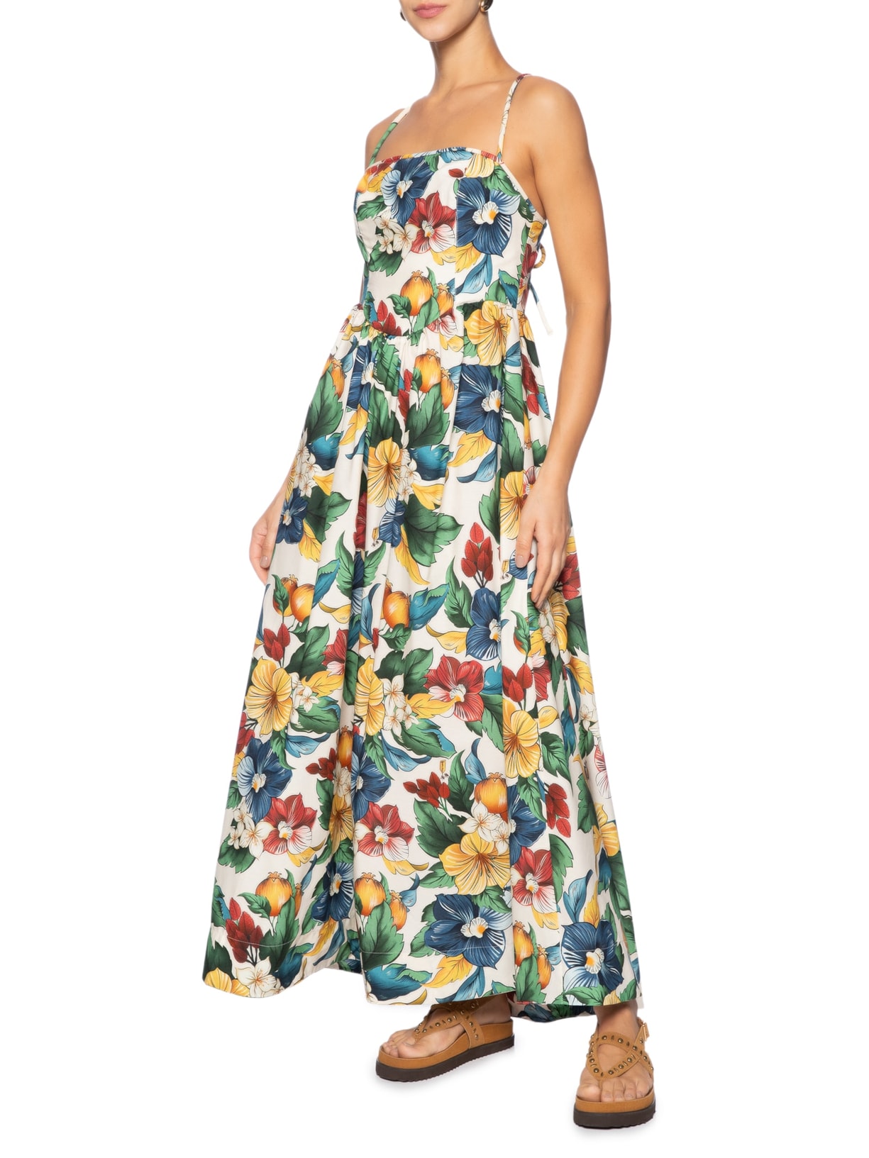 Vestido Longo Tropicalzinho Amarelo Farm