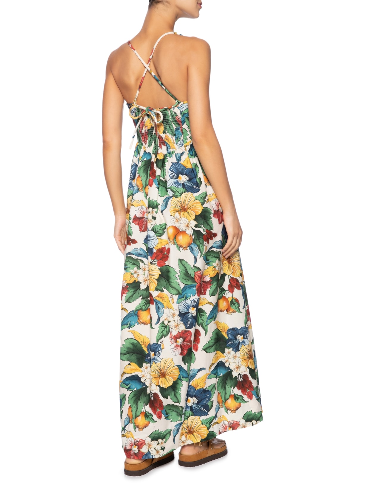 Vestido Longo Tropicalzinho Amarelo Farm