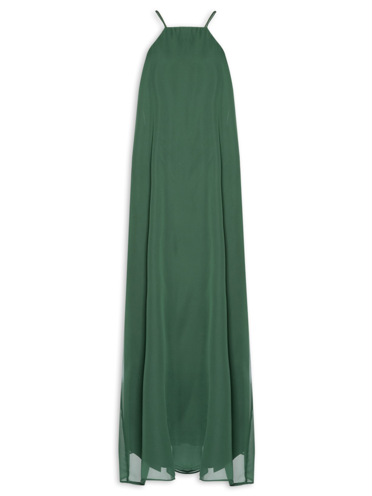 Vestido Longo Twisted Fluid Verde Osklen