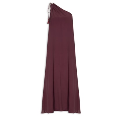 Vestido Longo Um Ombro Só - Vermelho