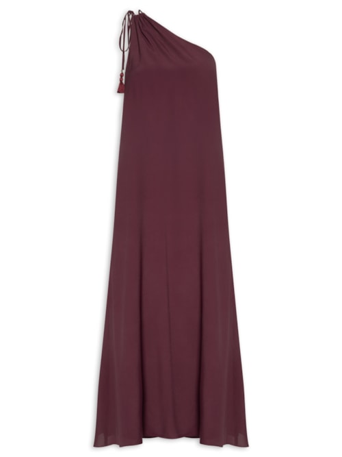 Vestido Longo Um Ombro Só - Vermelho