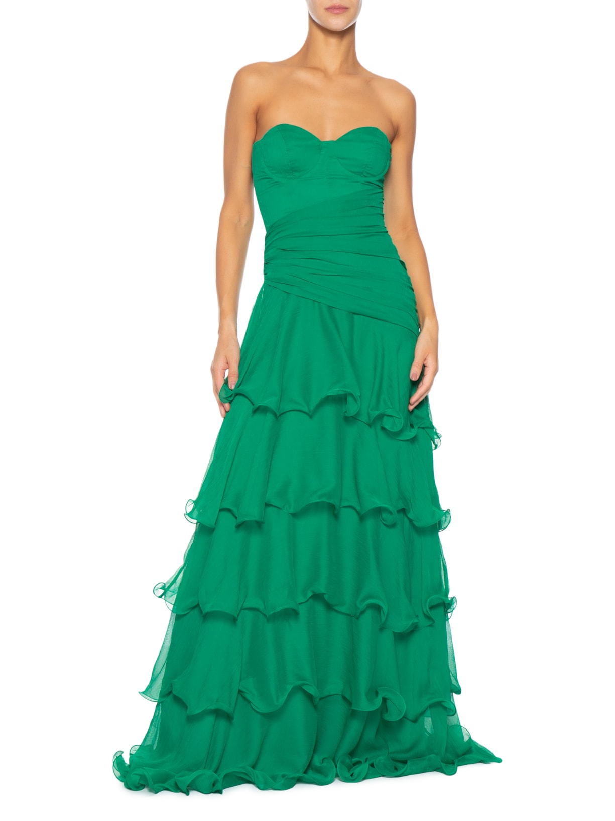 Vestido Longo Verde Pat Bo