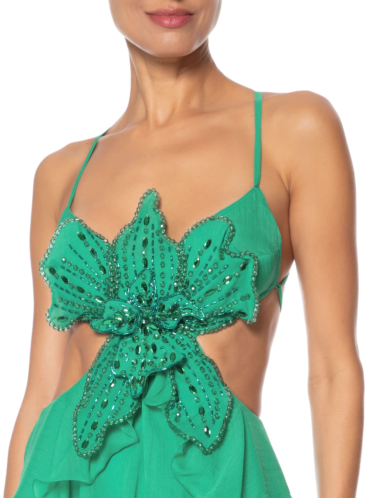 Vestido Longo Verde Pat Bo