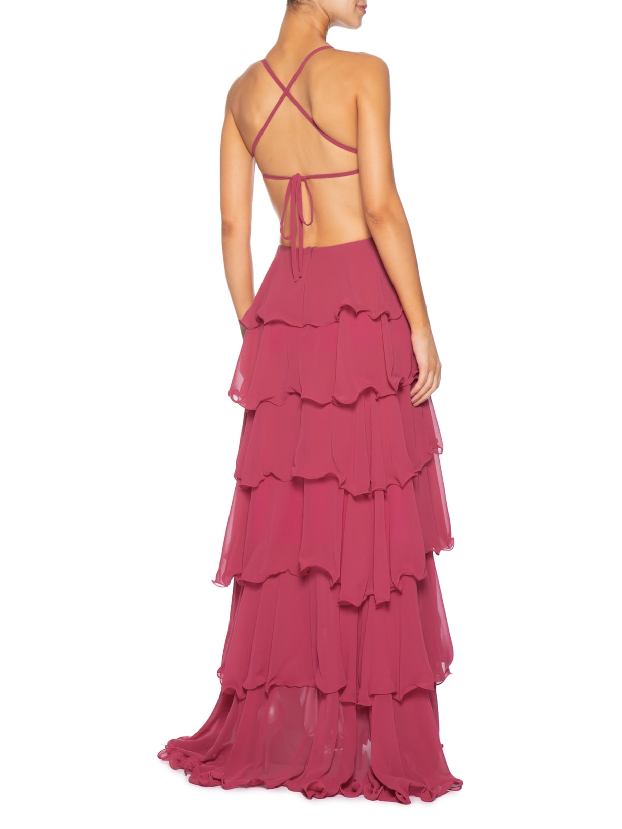 Vestido Longo Vermelho Pat Bo