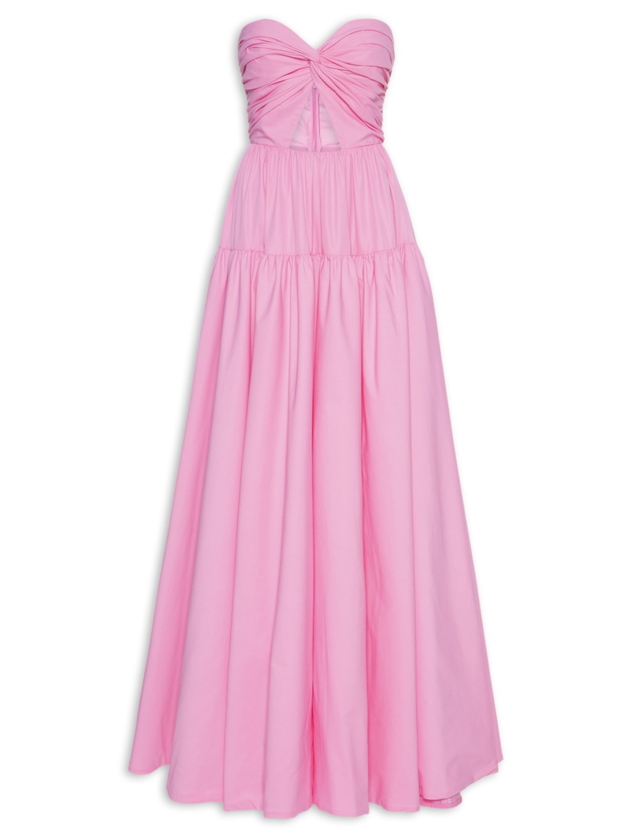 Vestido Longo Victoria Tafetá Rosa Fabulous Agilitá