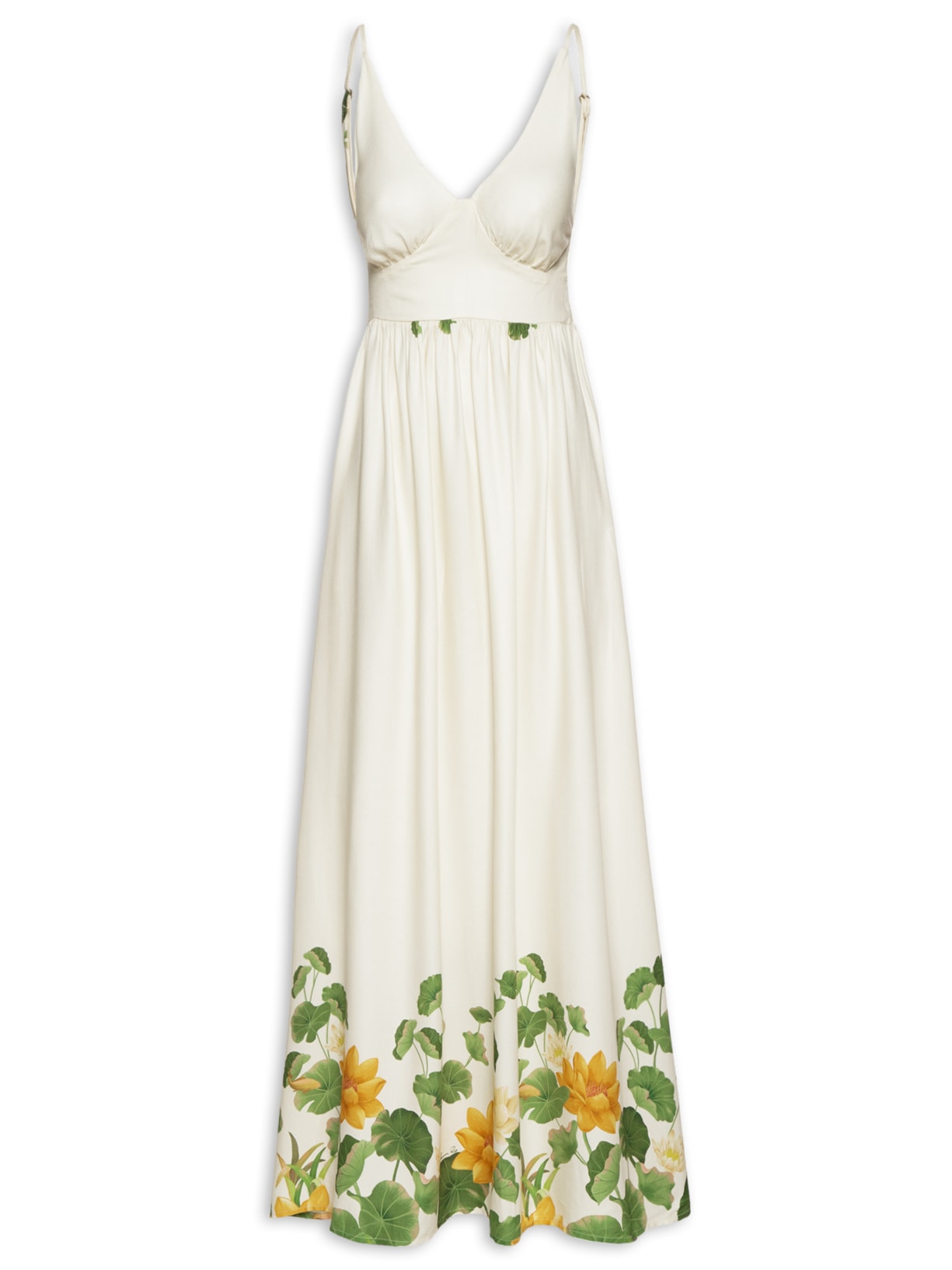 Vestido Longo Vitoria Régia - Amarelo
