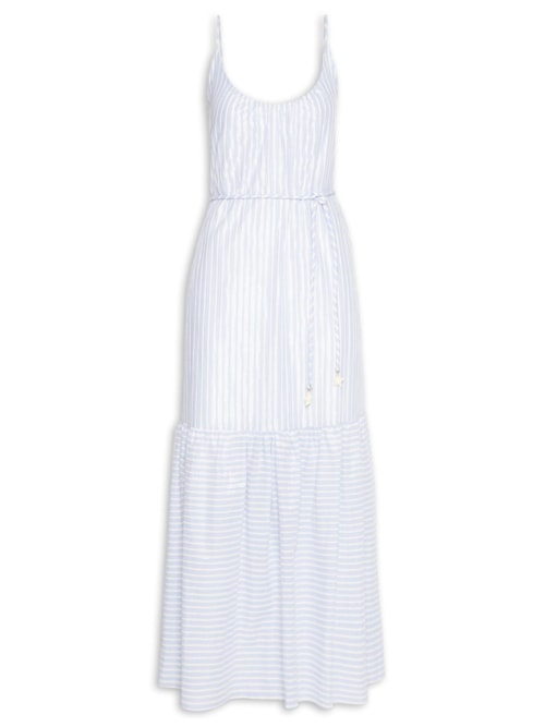 Vestido Longo Voil Listra Lurex – Azul
