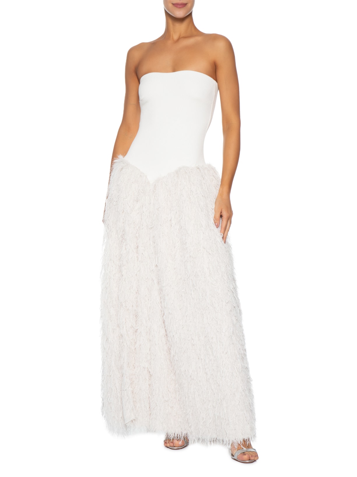Vestido Longo – Off White Pat Bo