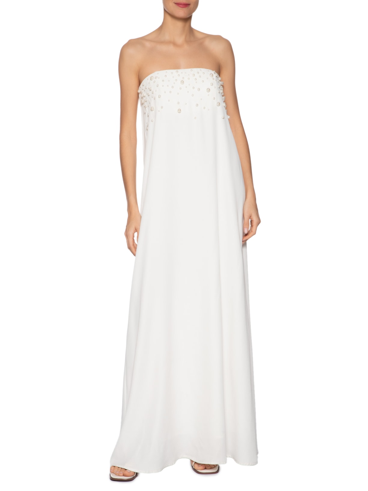 Vestido Louis Branco Carol Bassi