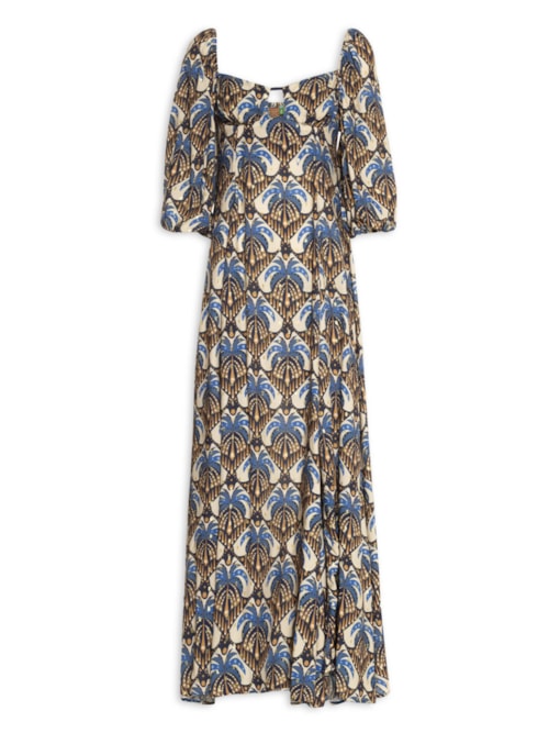 Vestido Lurex Coqueiro - Azul