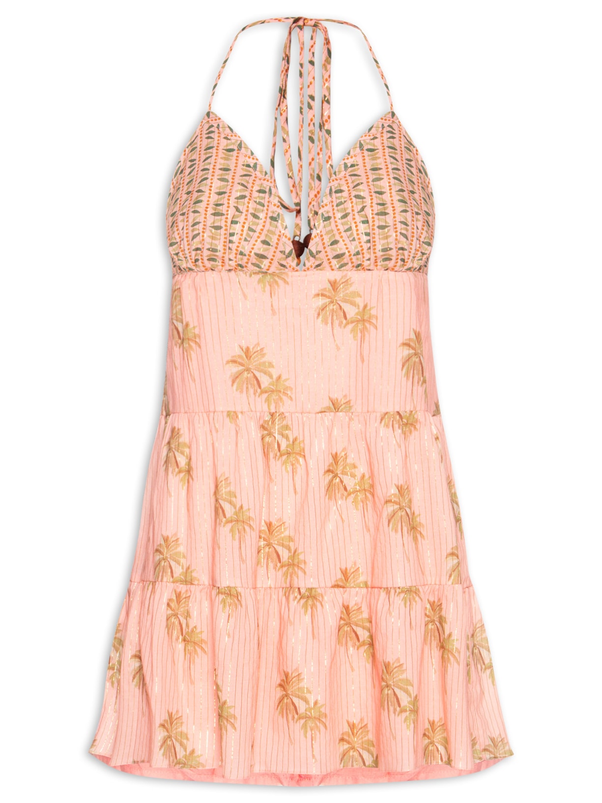 Vestido Lurex Estampa Oásis Mix Rosa Dress To