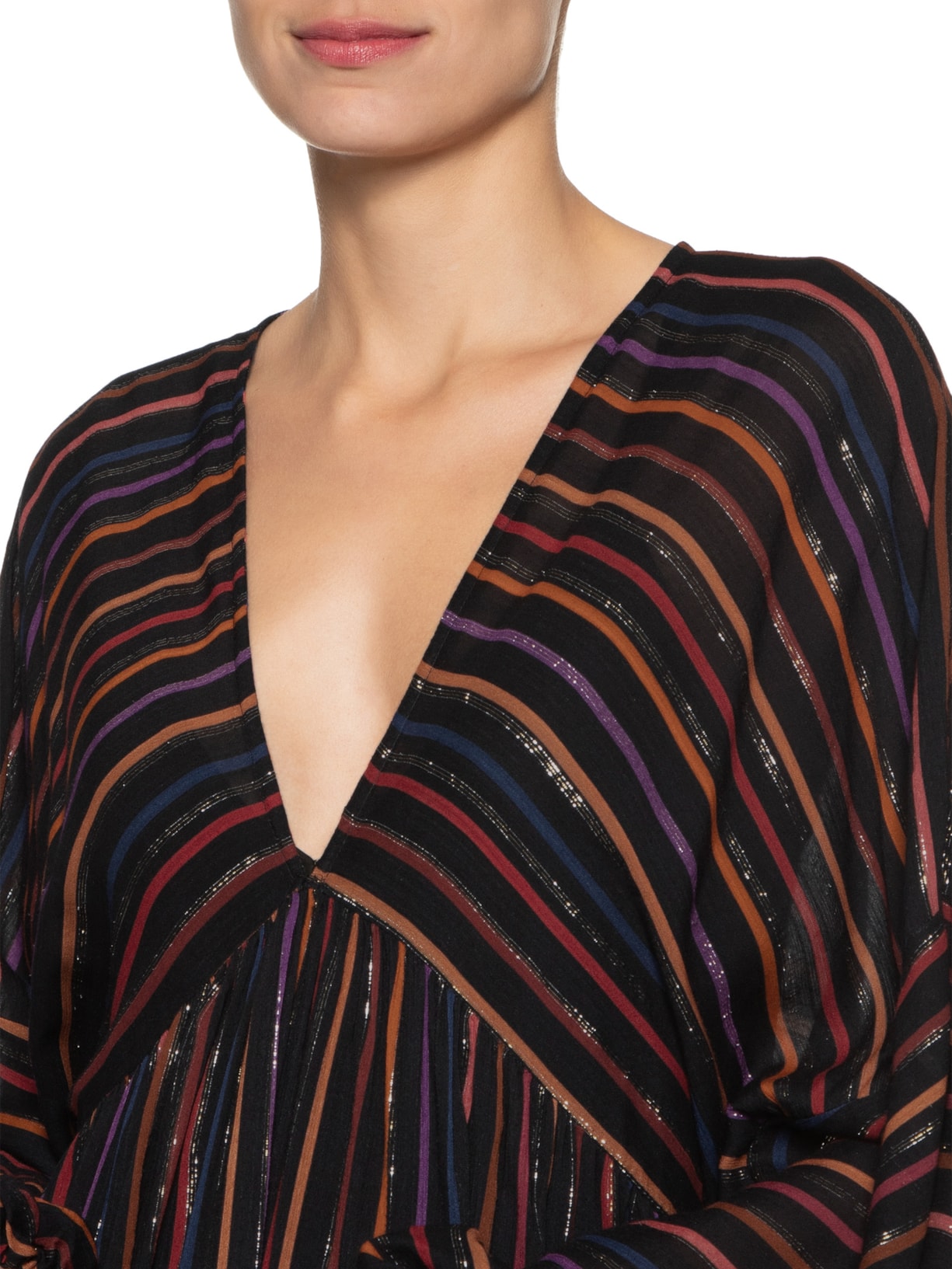 Vestido Lurex Estampa Universo Preto Dress To