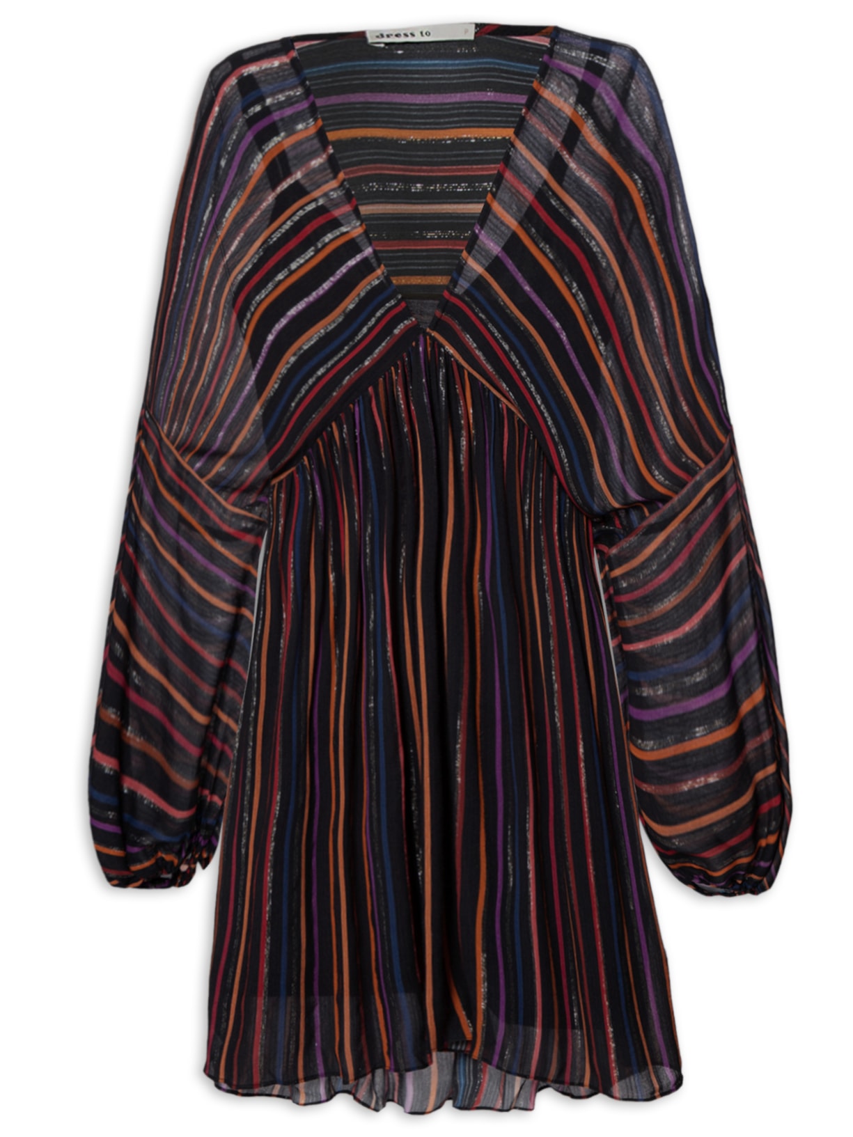 Vestido Lurex Estampa Universo Preto Dress To