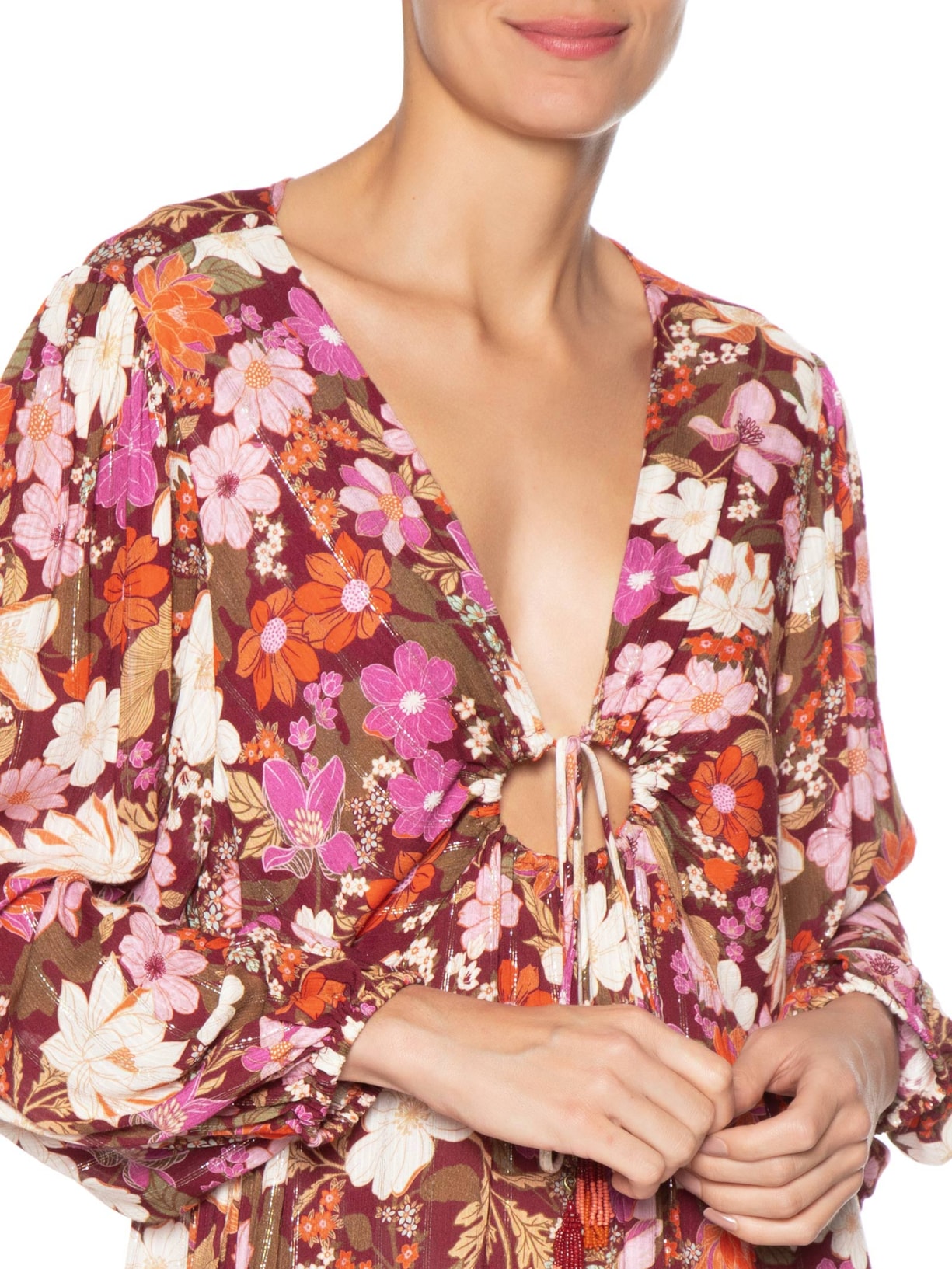 Vestido Luréx Jasmin Solar Mix Rosa Dress To