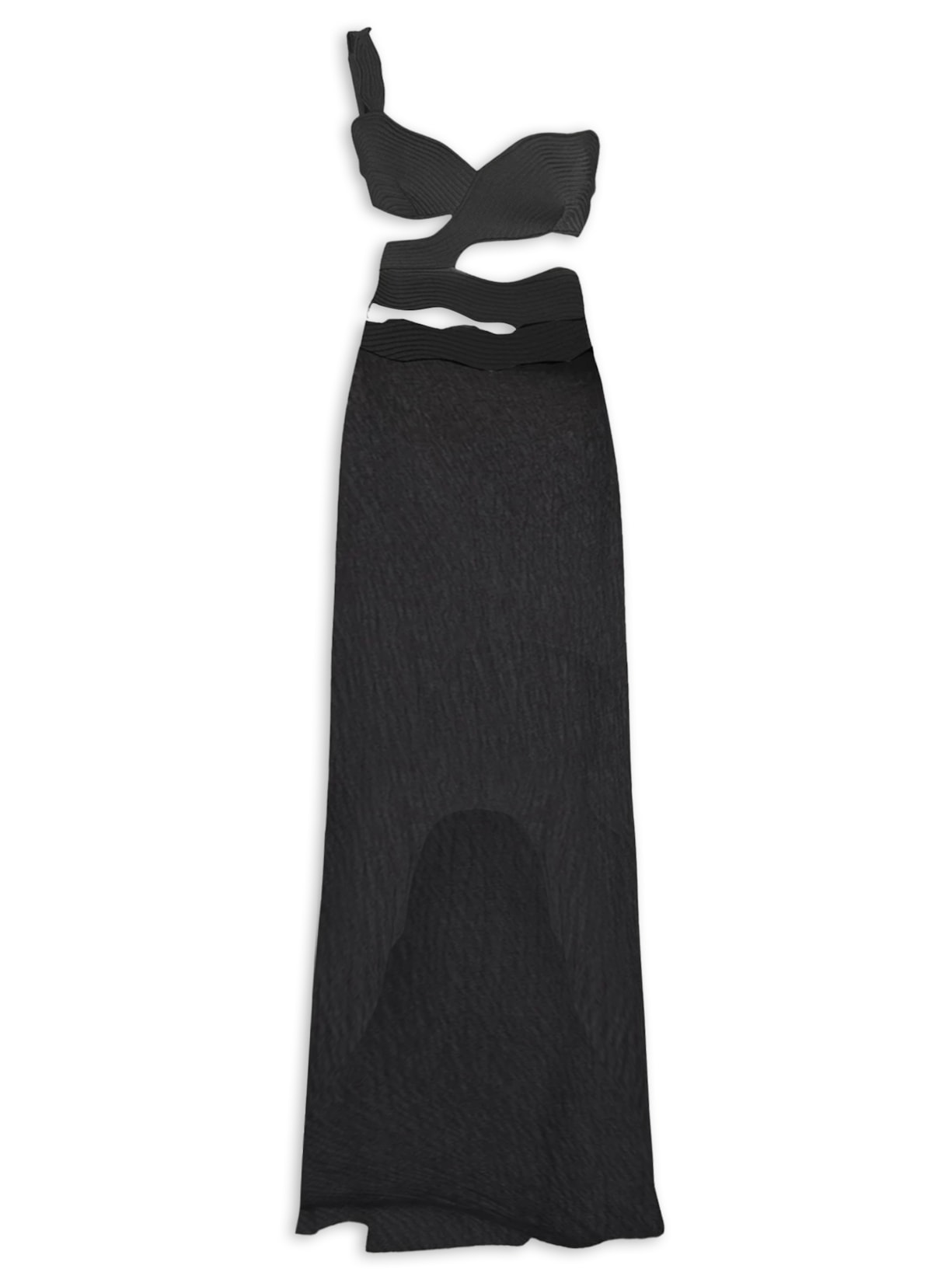 vestido maat com seda preto