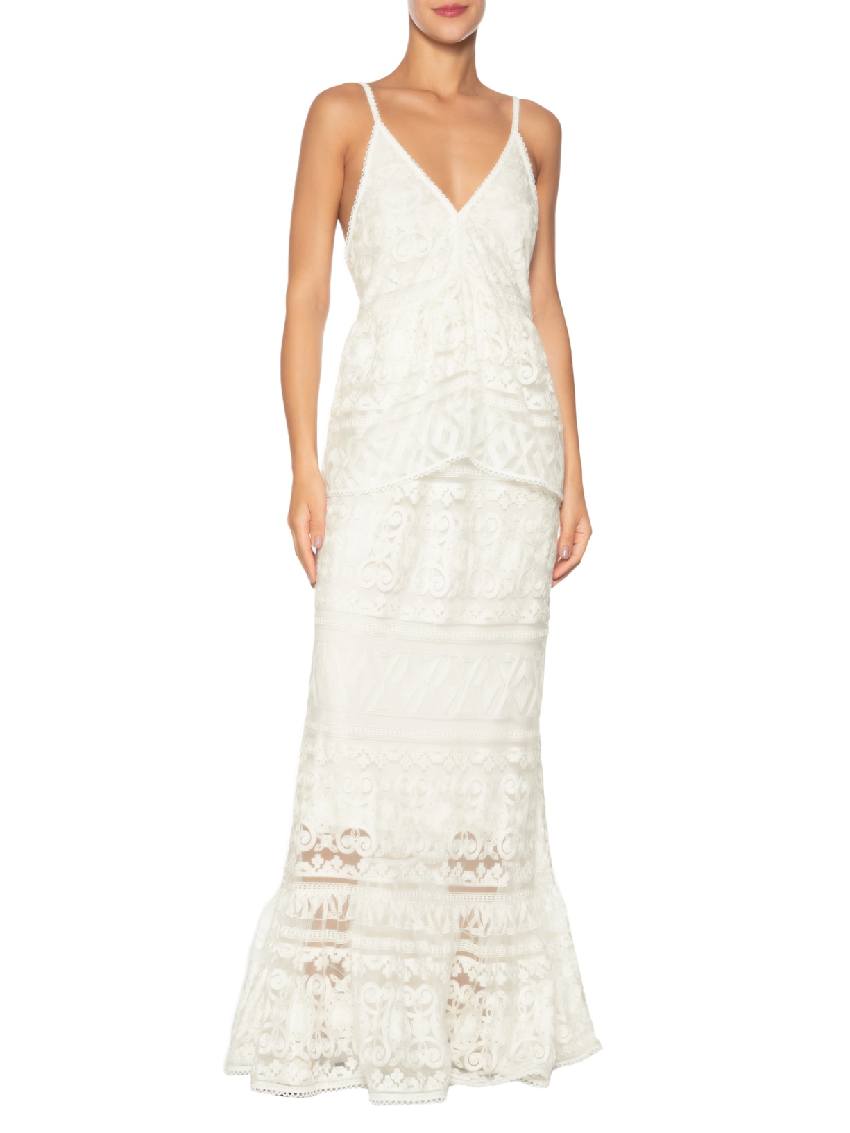 Vestido Mahal V26 Branco Mixed