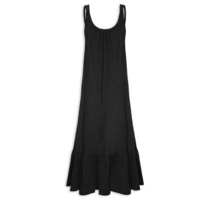 Vestido Malha Alça Dupla - Preto