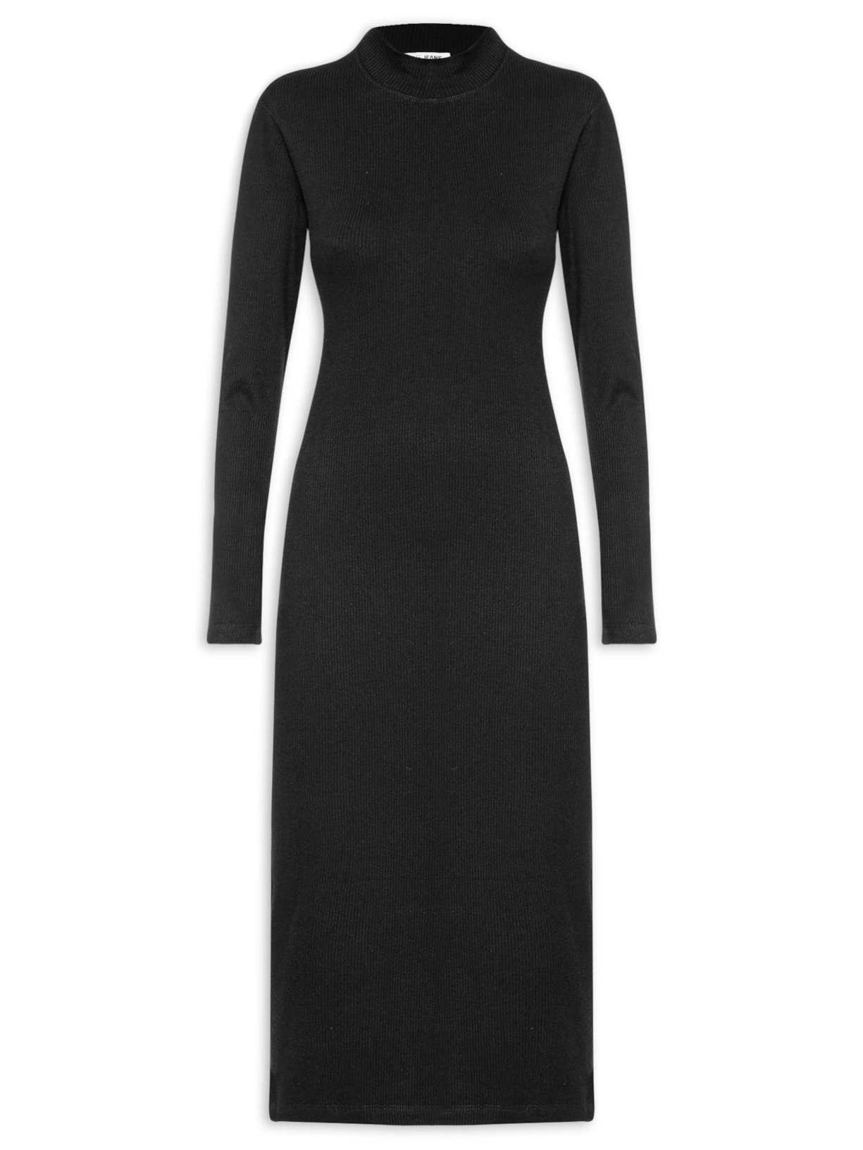 Vestido Malha Canelada Preto Animale Jeans