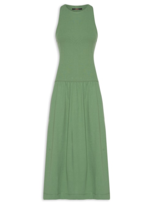 Vestido Malha Cintura Baixa - Verde