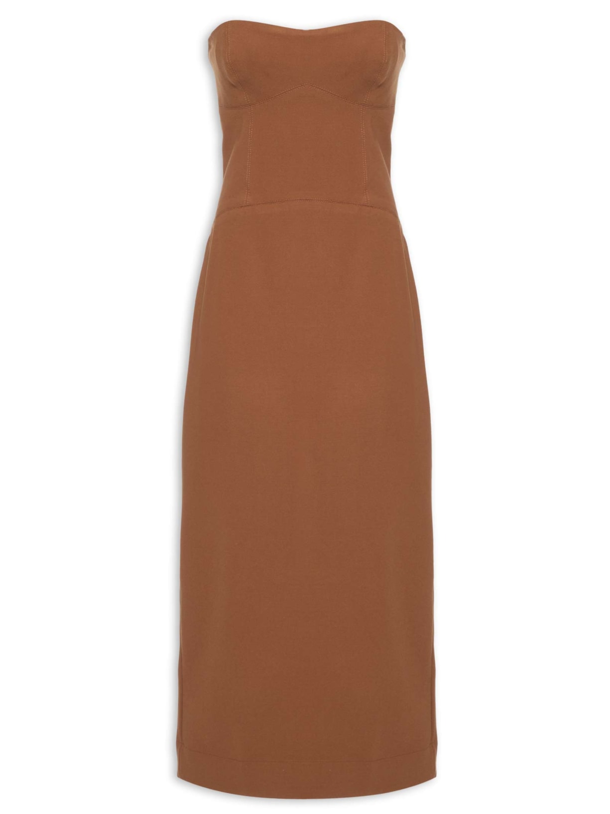 Vestido Malha Corselet - Marrom