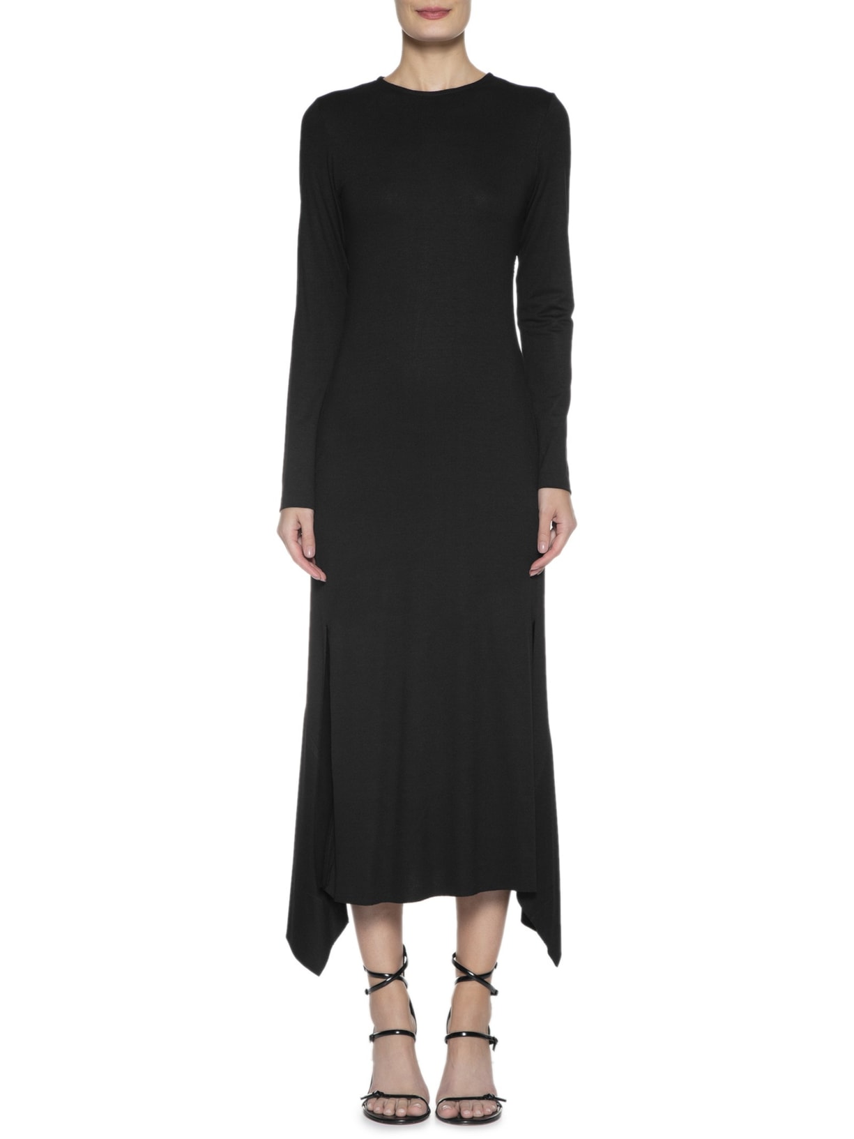 Vestido Malha Crepe Preto Animale