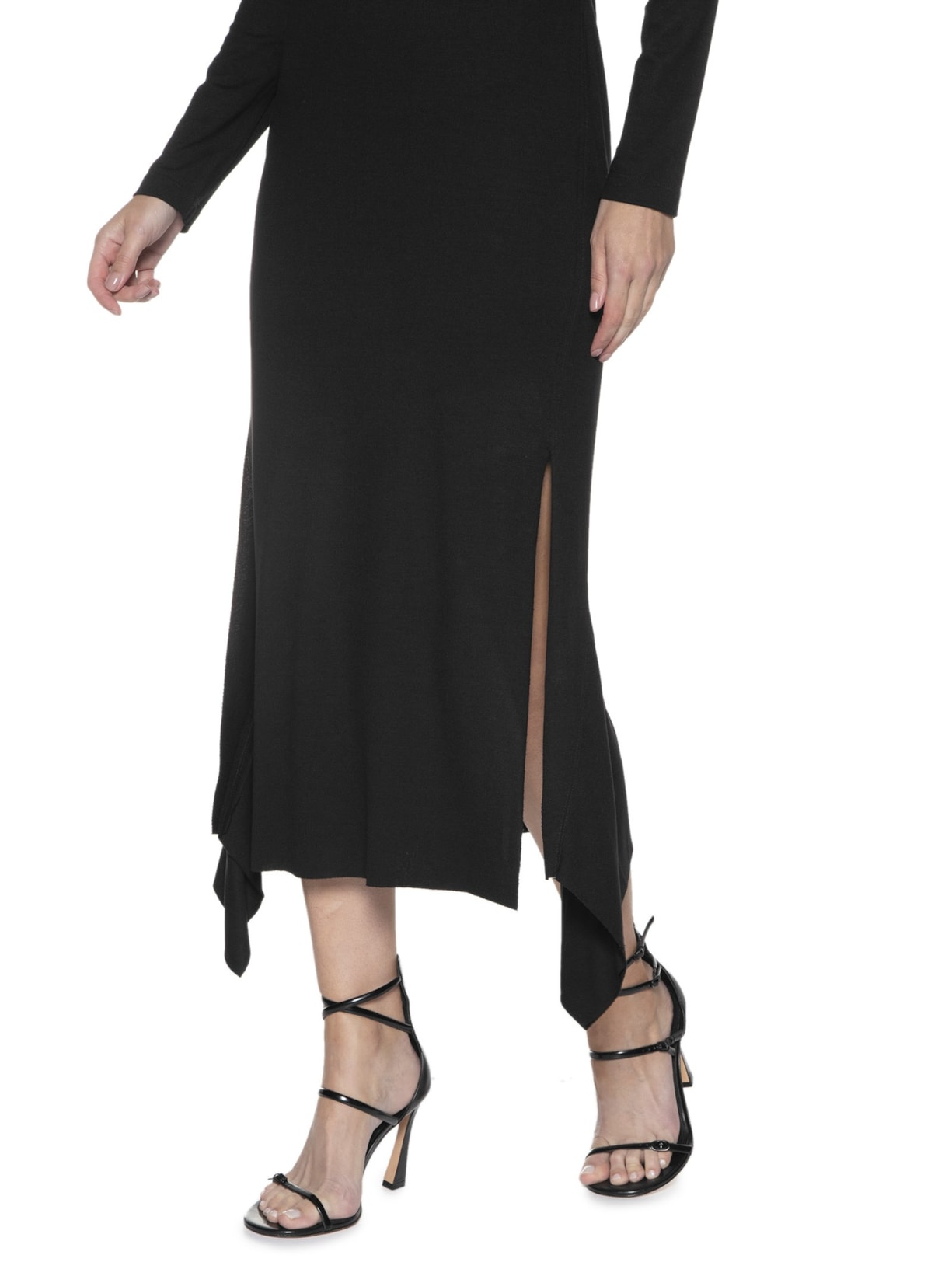 Vestido Malha Crepe Preto Animale