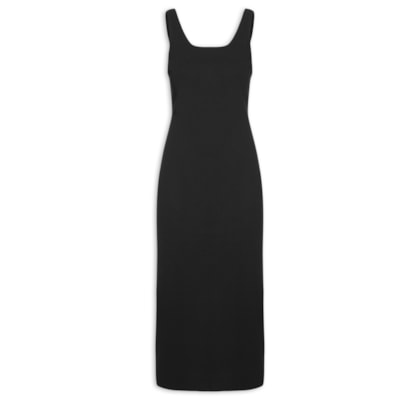 Vestido Malha Cut - Preto