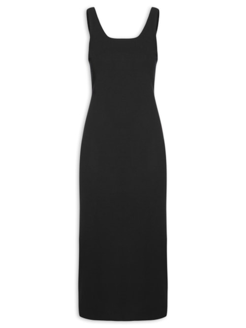 Vestido Malha Cut - Preto
