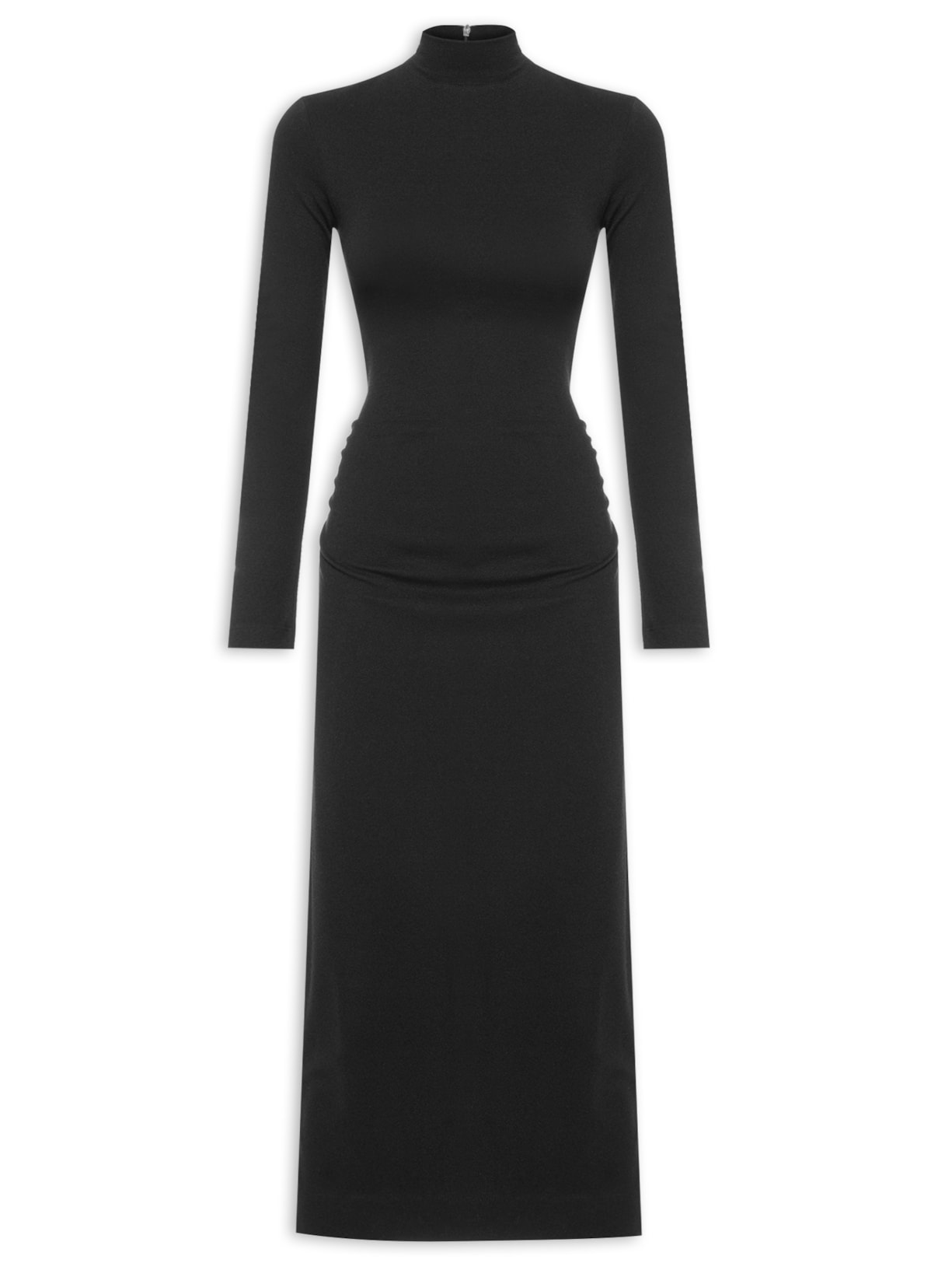 Vestido Malha Decote Costas - Preto