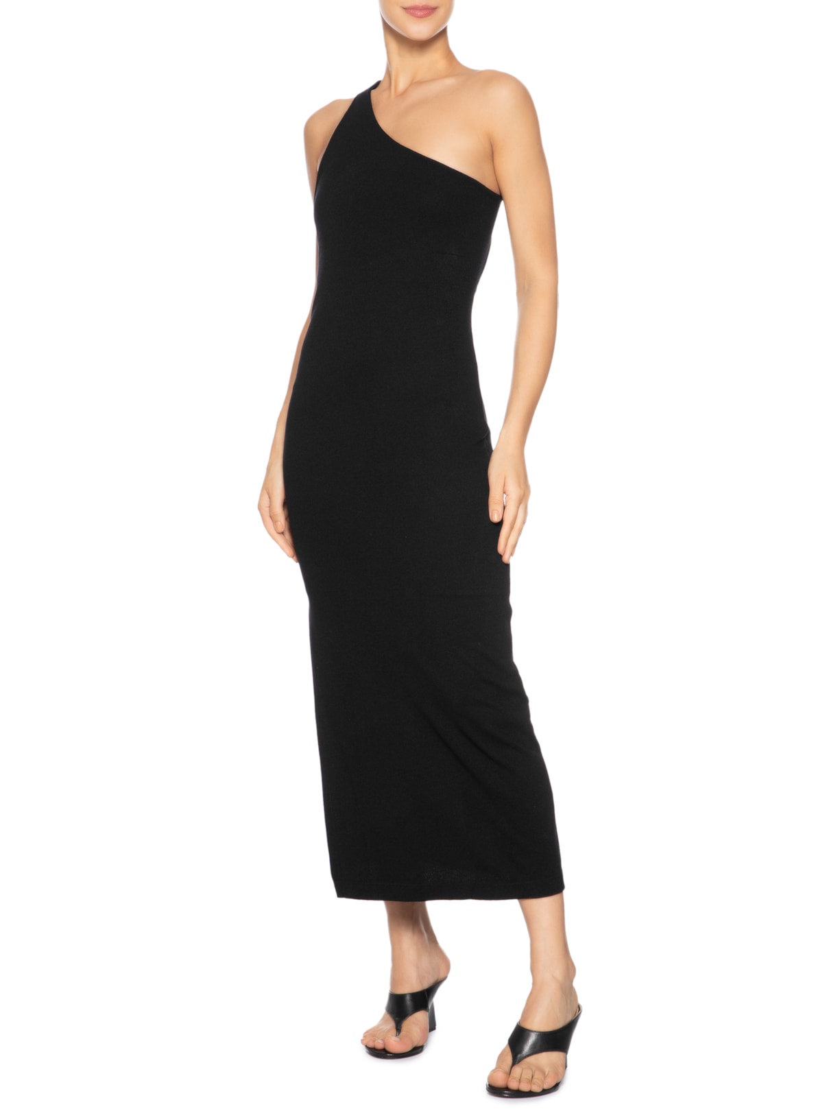 Vestido Malha Decote Preto Animale