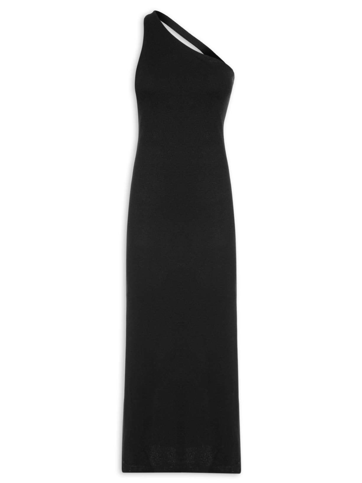 Vestido Malha Decote - Preto