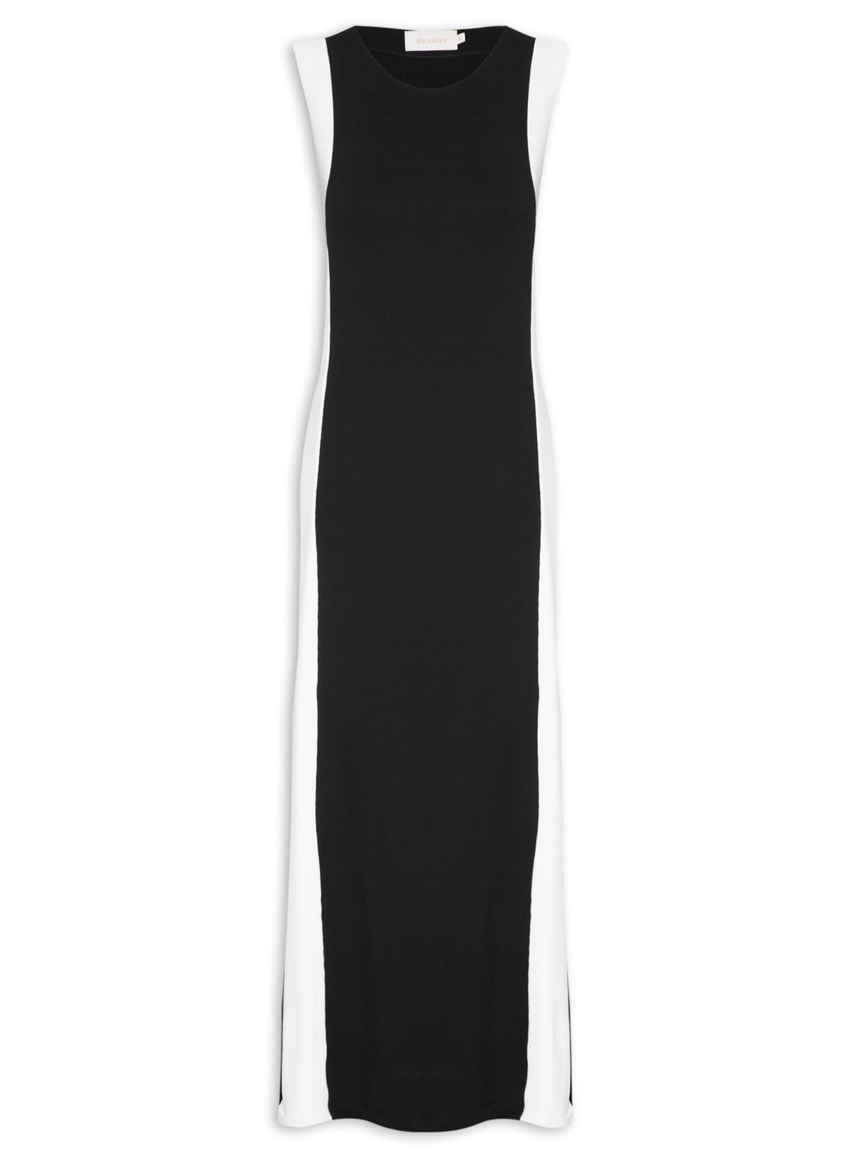 Vestido Malha Faixa Lateral - Preto