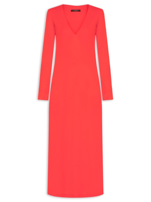 Vestido Malha Fenda Flame - Vermelho