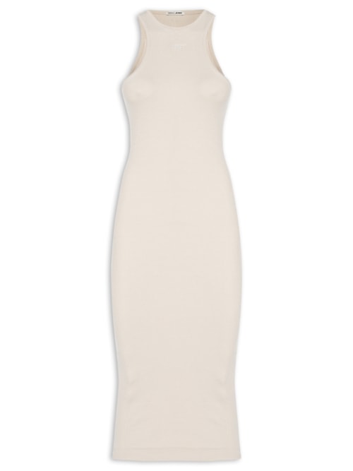 Vestido Malha Halter - Cinza