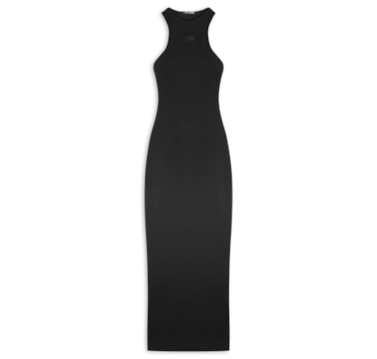 Vestido Malha Halter - Preto