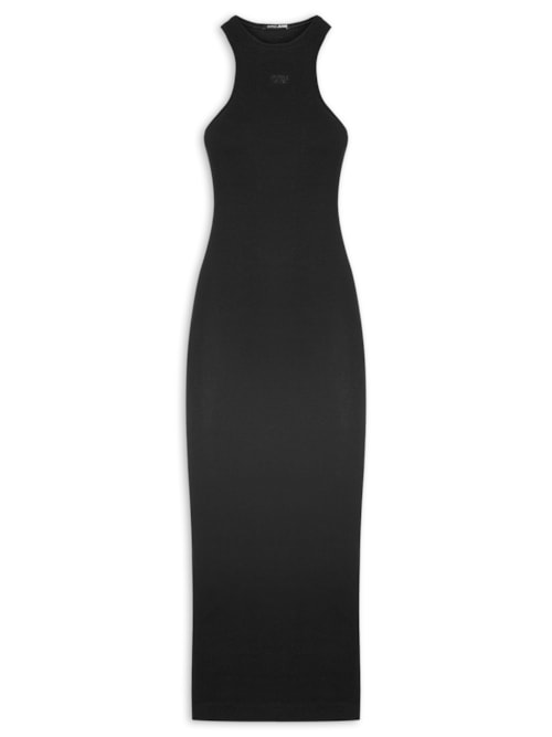 Vestido Malha Halter - Preto