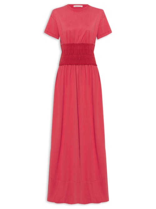 Vestido Malha Lastex - Vermelho
